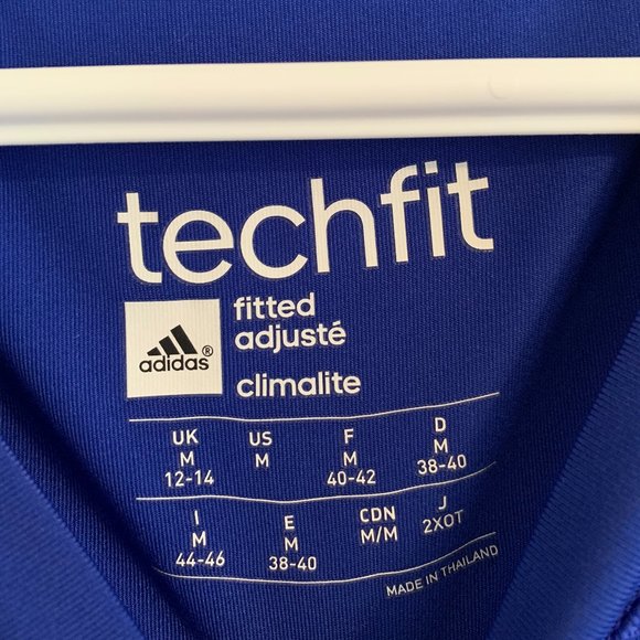 Adidas Techfit Climate Blue T-Shirt - Picture 3 of 4